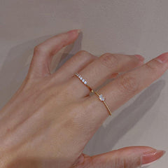 Crystal Heart Wedding Band Ring for Women Engagement Gift