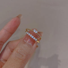 Crystal Heart Wedding Band Ring for Women Engagement Gift