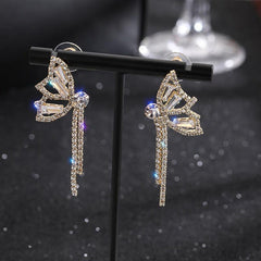 Light Butterfly Knot Earrings Tassel Earrings Holiday