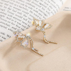 Light Butterfly Knot Earrings Tassel Earrings Holiday