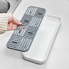 Double Layer Faucet Drain Rack for Dishes Cutlery Fruits Cups & Mug