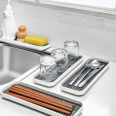 Double Layer Faucet Drain Rack for Dishes Cutlery Fruits Cups & Mug
