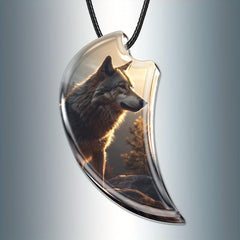 Unique Wolf Pendant Necklace for Daughter - Christmas Toy Gift