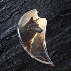 Unique Wolf Pendant Necklace for Daughter - Christmas Toy Gift