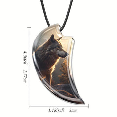 Unique Wolf Pendant Necklace for Daughter - Christmas Toy Gift
