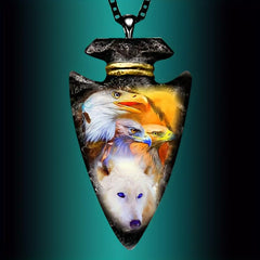 Animal Wolf Pendant Necklace for Boys Men Christmas Gift