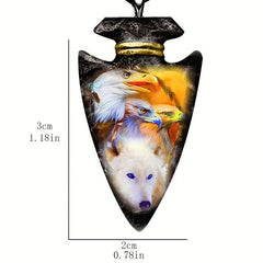 Animal Wolf Pendant Necklace for Boys Men Christmas Gift