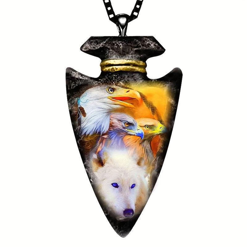Animal Wolf Pendant Necklace for Boys Men Christmas Gift