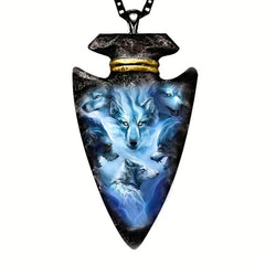 Hip Hop Wolf Head Necklace For Boys Men Holiday Christmas Gift