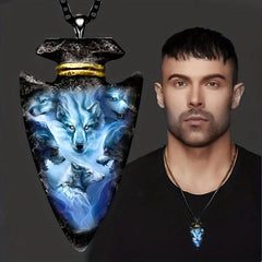 Hip Hop Wolf Head Necklace For Boys Men Holiday Christmas Gift