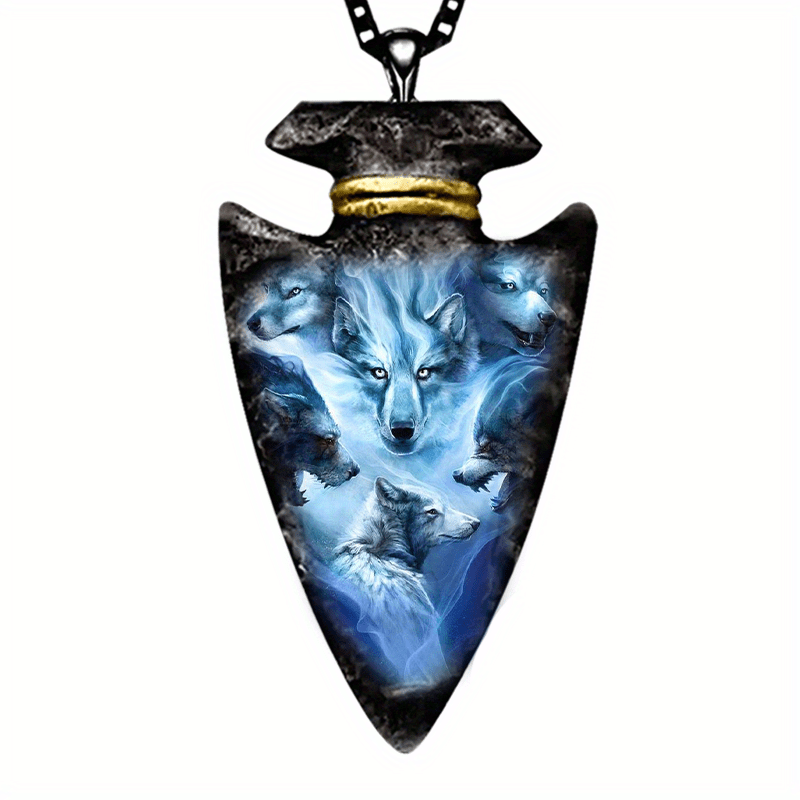 Hip Hop Wolf Head Necklace For Boys Men Holiday Christmas Gift