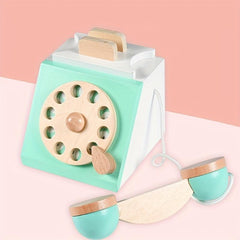 Wooden Simulation Telephone Montessori Education Toy