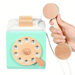 Wooden Simulation Telephone Montessori Education Toy