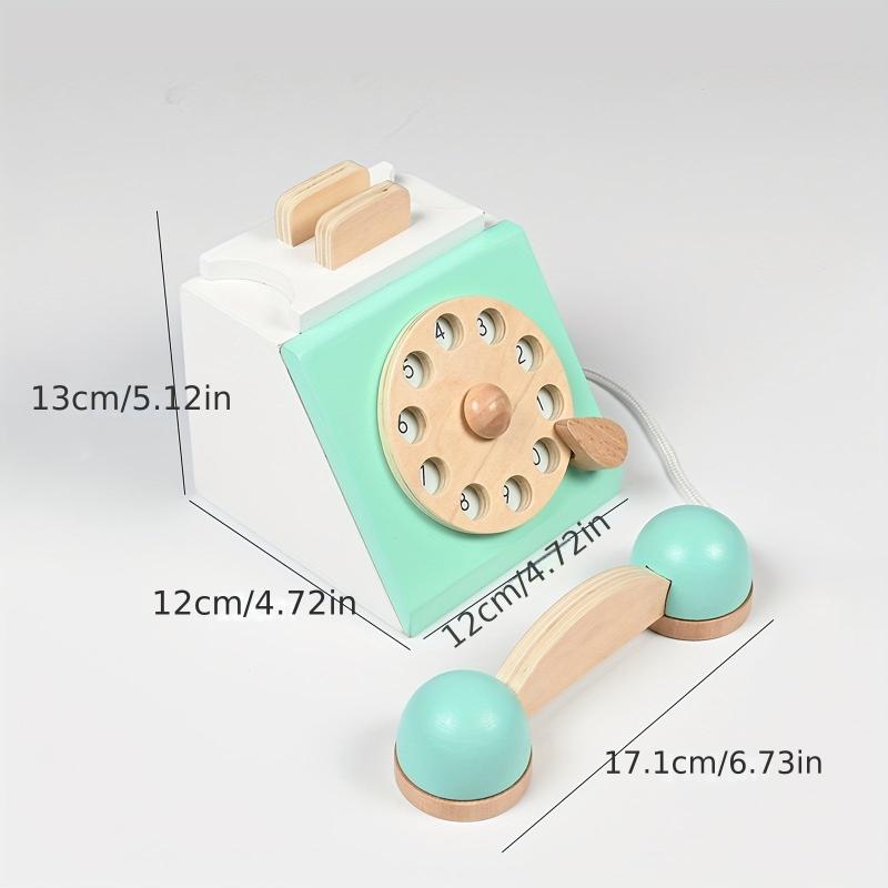 Wooden Simulation Telephone Montessori Education Toy