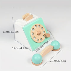 Wooden Simulation Telephone Montessori Education Toy