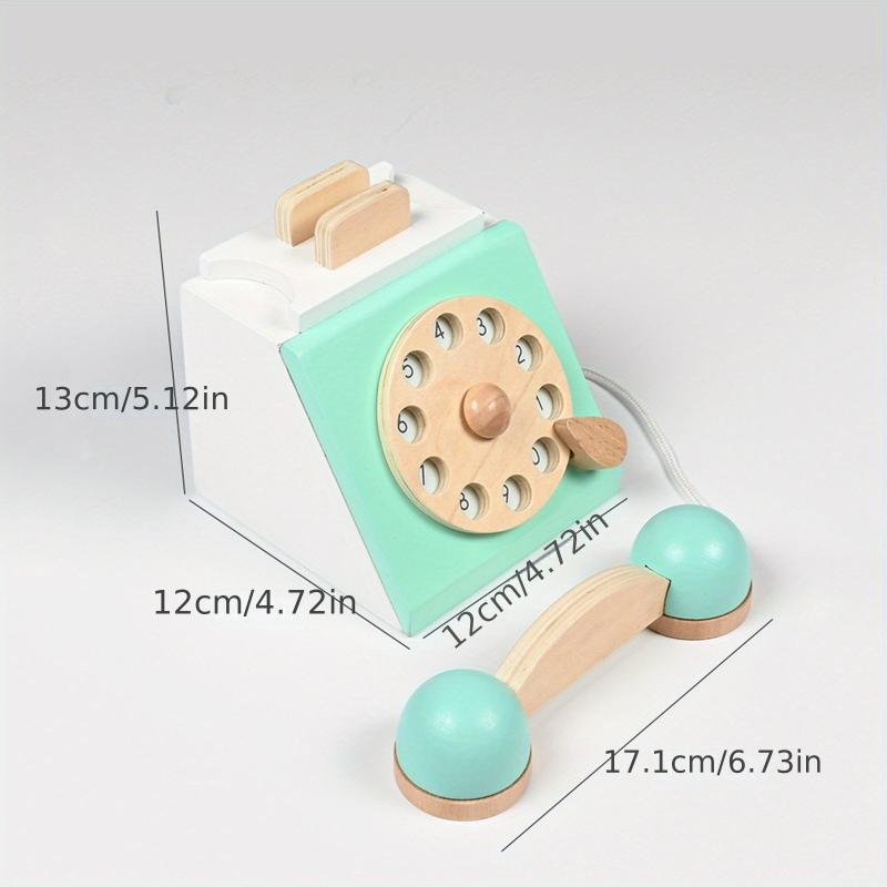 Wooden Simulation Telephone Montessori Education Toy
