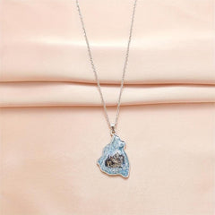 Creative Wolf Head Pendant Necklace Gift for Daughter Son