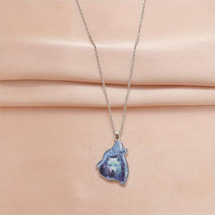Crystal Wolf Pendant Necklace - Gift for Daughter
