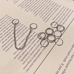 Punk Metal Hip Hop Style Boxing Braid Double Ponytail Braided Hair Chain