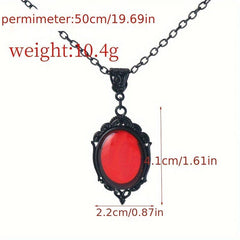 Vintage Gothic Quartz Necklace Devil Halloween Magic Jewelry