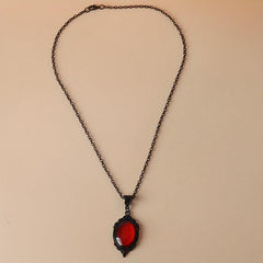 Vintage Gothic Quartz Necklace Devil Halloween Magic Jewelry