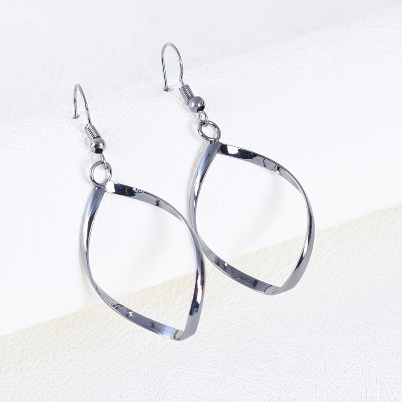 Geometric Rhombus Earrings Wave Twisted Sweet Style