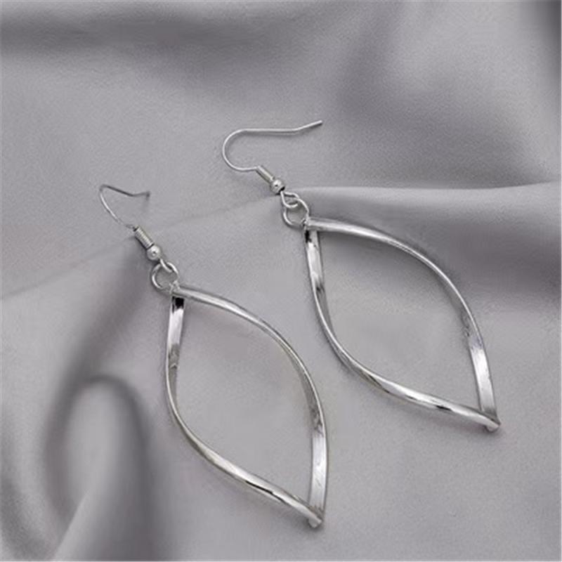 Geometric Rhombus Earrings Wave Twisted Sweet Style