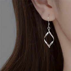 Geometric Rhombus Earrings Wave Twisted Sweet Style