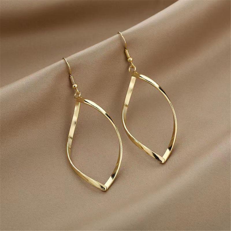 Geometric Rhombus Earrings Wave Twisted Sweet Style