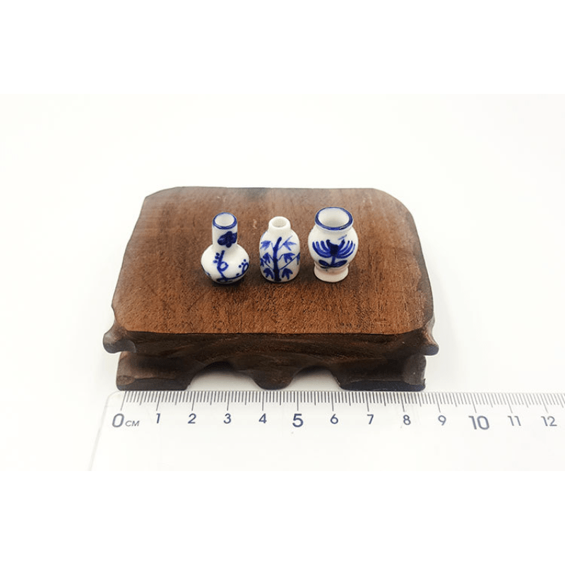 3pcs Mini Ceramic Vase Hand painted Fingertip Pot Succulent Flower Porcelain 1 1