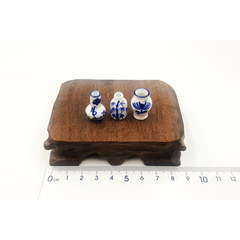 3pcs Mini Ceramic Vase Hand painted Fingertip Pot Succulent Flower Porcelain 1 1