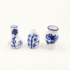 3pcs Mini Ceramic Vase Hand painted Fingertip Pot Succulent Flower Porcelain 1 1