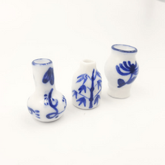 3pcs Mini Ceramic Vase Hand painted Fingertip Pot Succulent Flower Porcelain 1 1