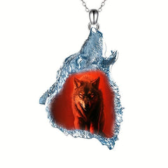 Geometric Triangle Crystal Animal Pendant Necklace for Kids
