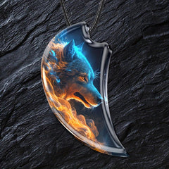 Animal Wolf Pendant Necklace Toy Gift For Daughter Boys Girls