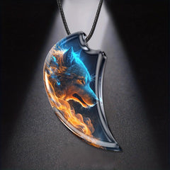 Animal Wolf Pendant Necklace Toy Gift For Daughter Boys Girls