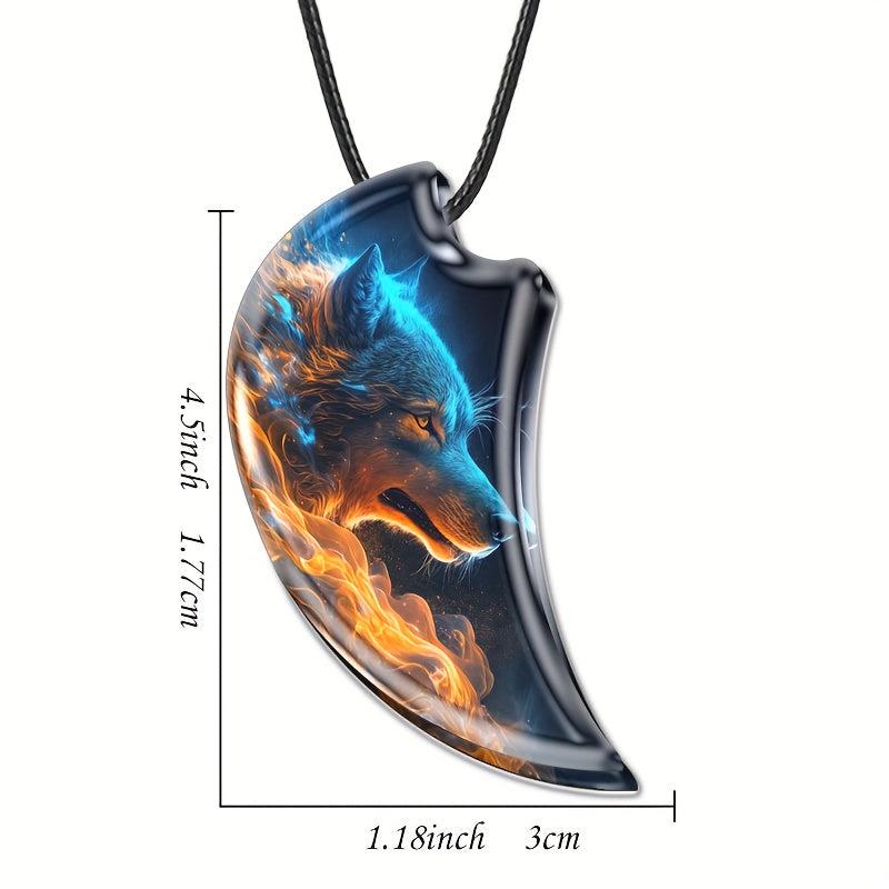 Animal Wolf Pendant Necklace Toy Gift For Daughter Boys Girls