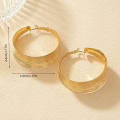 C Shaped Circle Earrings Party Gift