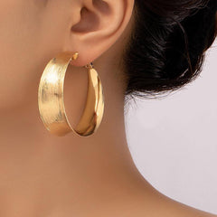 C Shaped Circle Earrings Party Gift