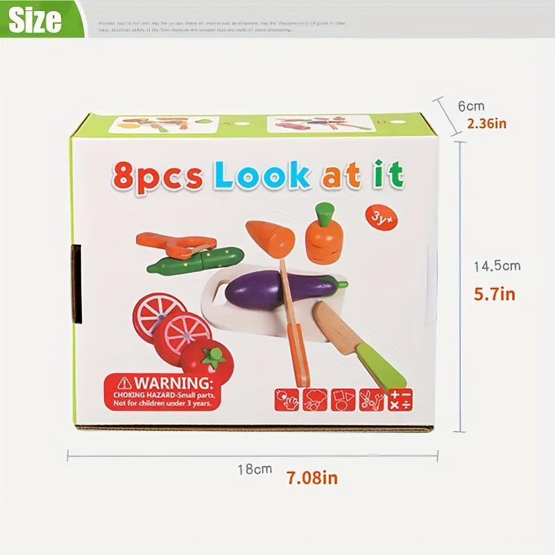 Kids Kitchen Play Toys Fruit and Vegetable Cutting Set