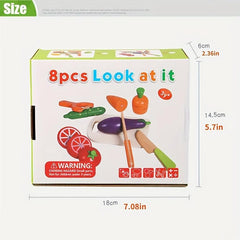 Kids Kitchen Play Toys Fruit and Vegetable Cutting Set