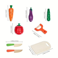 Kids Kitchen Play Toys Fruit and Vegetable Cutting Set