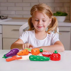 Kids Kitchen Play Toys Fruit and Vegetable Cutting Set