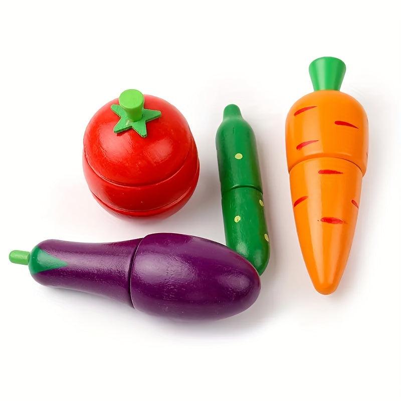 Kids Kitchen Play Toys Fruit and Vegetable Cutting Set