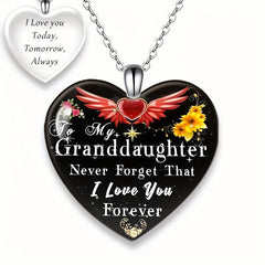 Love Crystal Pendant Necklace Letter Necklace Birthday Gift