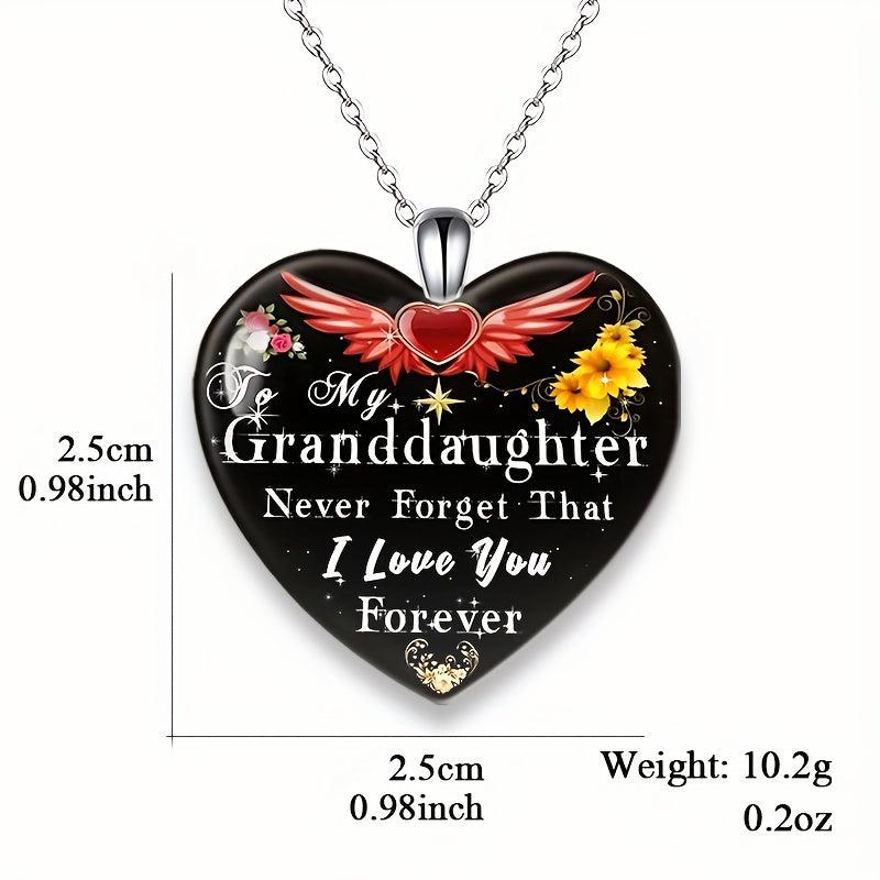 Love Crystal Pendant Necklace Letter Necklace Birthday Gift