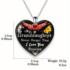 Love Crystal Pendant Necklace Letter Necklace Birthday Gift
