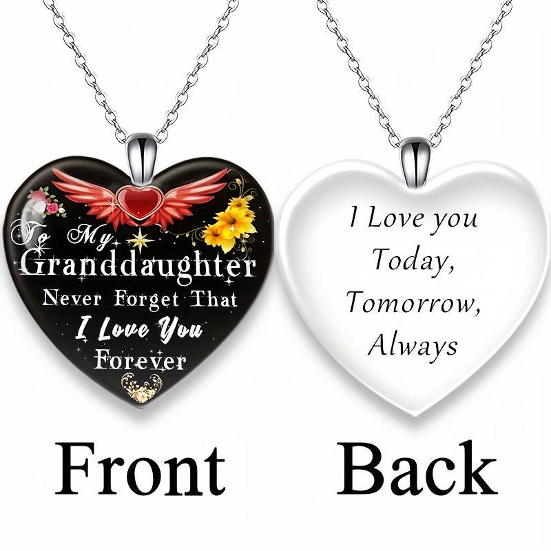 Love Crystal Pendant Necklace Letter Necklace Birthday Gift