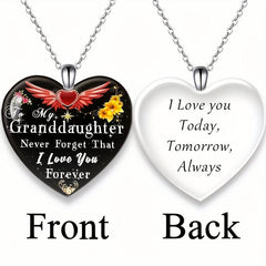 Love Crystal Pendant Necklace Letter Necklace Birthday Gift