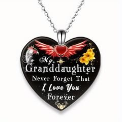 Love Crystal Pendant Necklace Letter Necklace Birthday Gift